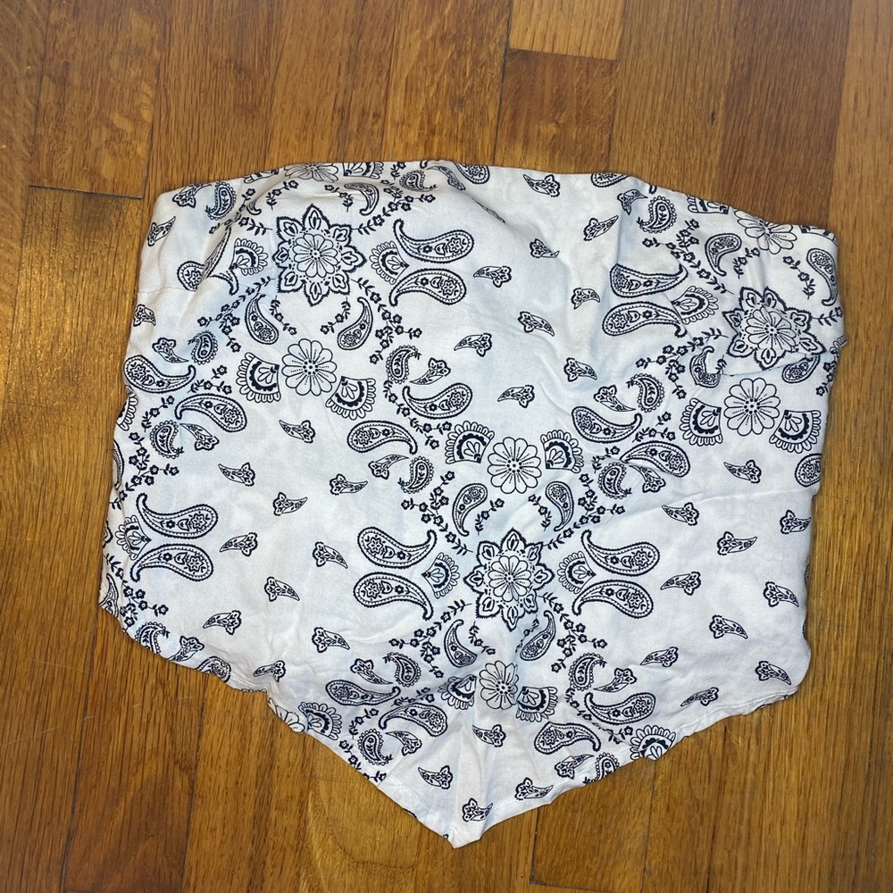 White bandana crop top size small